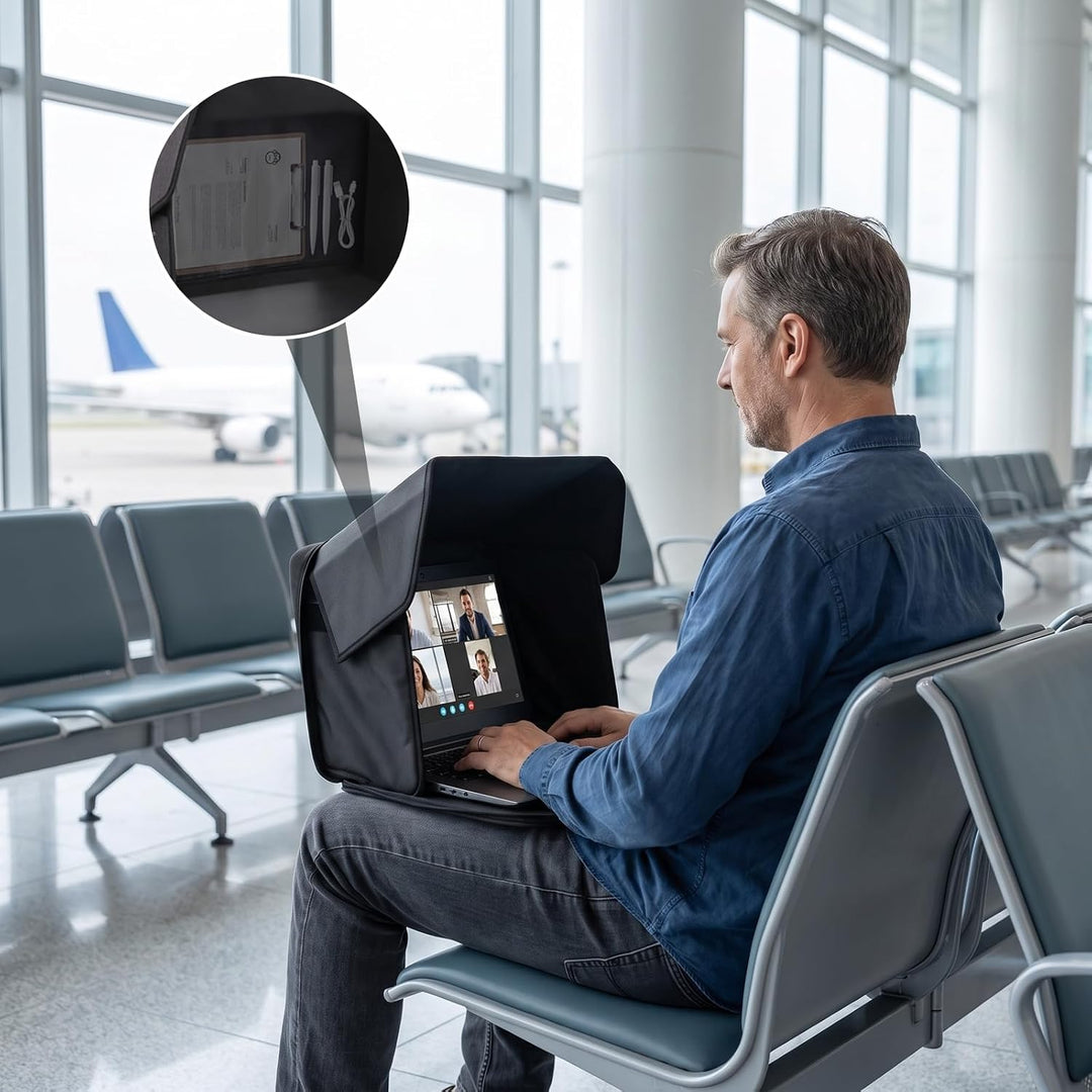 Universal Laptop Sonnenschutz, Sichtschutzhaube, Laptopzelt, Blendschutz für Bildschirm, Laptop Sonn