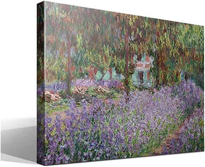 cuadrosfamosos.es Bild Leinwand Lilien im Garten von Monet von Oscar Claude Monet - 55 cm x 75 cm, 5
