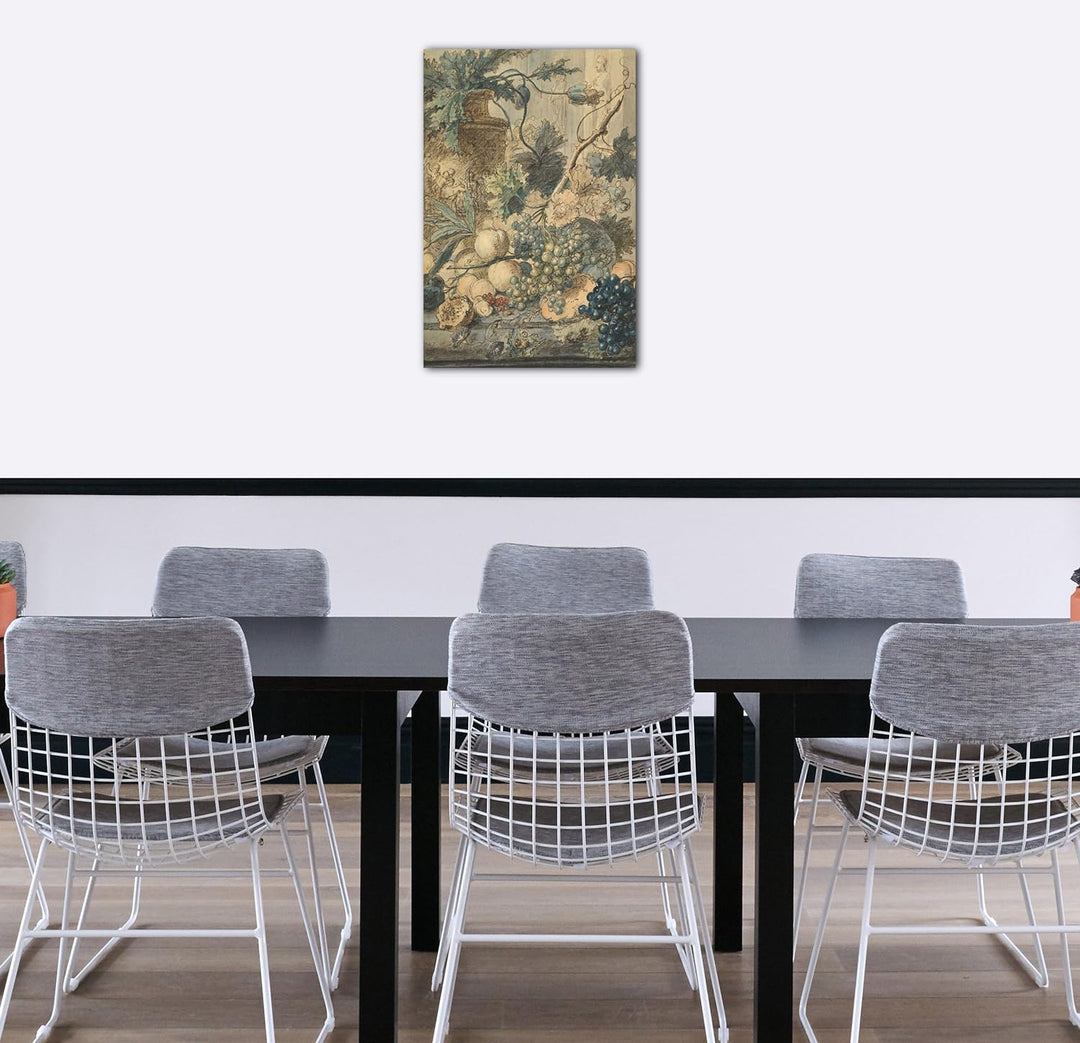 Printed Paintings Leinwand (60x80cm): Jan Van Huysum - Stillleben mit Früchten 60x80 cm, 60x80 cm