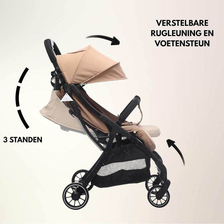 Compact Plus Buggy Kinderwagen Leicht & Kompakt – Reisebuggy bis 22 kg, Flugzeugtauglich & Klappbar,