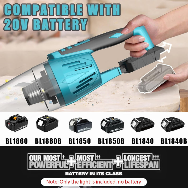 Schnurloser Handstaubsauger Kompatibel mit Makita 18V Akku BL1840 BL1850b, 15000 Pa 4-in-1 Multifunk