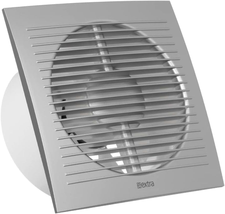 EUROPLAST Ø 150mm Bad-Lüfter mit Feuchtesensor und Timer - farbe Silber, Leise Ventilator Ø 150mm Si