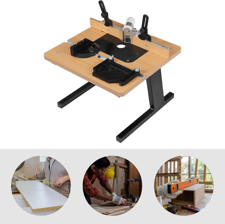 Router Tisch für Holzbearbeitung MDF Frästisch für DIY Möbelbau 43x40cm mit Staubabsaugung und hoher