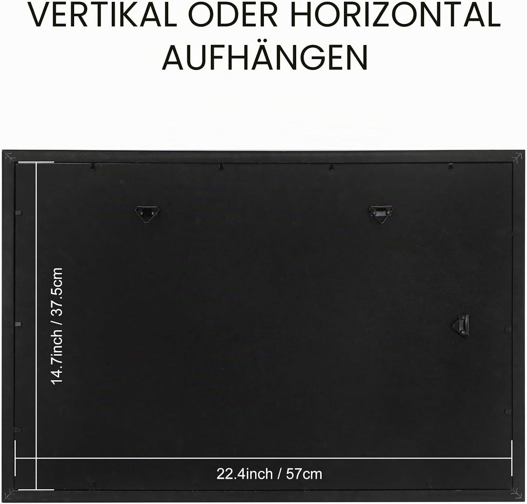 FramePro Schallplattenrahmen mit 2 doppelseitigen Passepartouts (schwarz über gold), Jukebox-Schallp