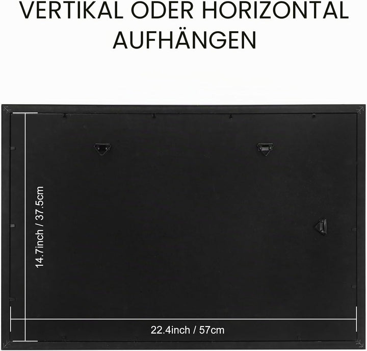 FramePro Schallplattenrahmen mit 2 doppelseitigen Passepartouts (schwarz über gold), Jukebox-Schallp