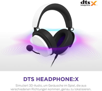 NZXT Kabelgebundenes PC-Gaming Relay-Headset – AP-WCB40-W2 - Hi-Res-Audio-zertifiziert – DTS Headpho