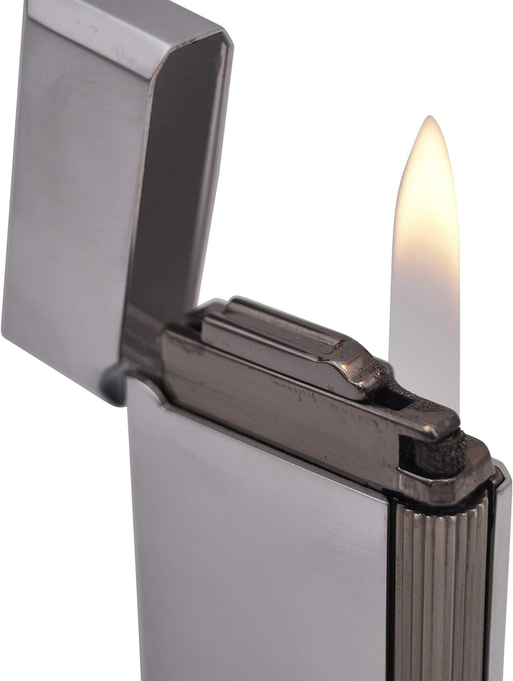 GERMANUS Feuerzeug, Vollmetall, Silber, Das Robuste