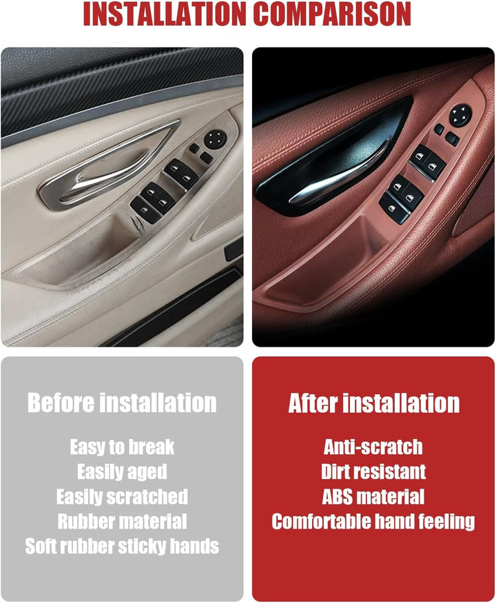 TZYSZDB Autotürgriff 7er Set f10 Türgriff für BMW 5er Türseitengriff BMW 520 523 525 528 530 535 Fen