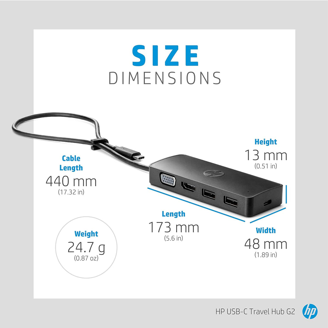 HP 7PJ38AA USB-C Reisehub G2