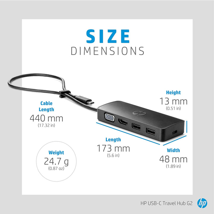 HP 7PJ38AA USB-C Reisehub G2
