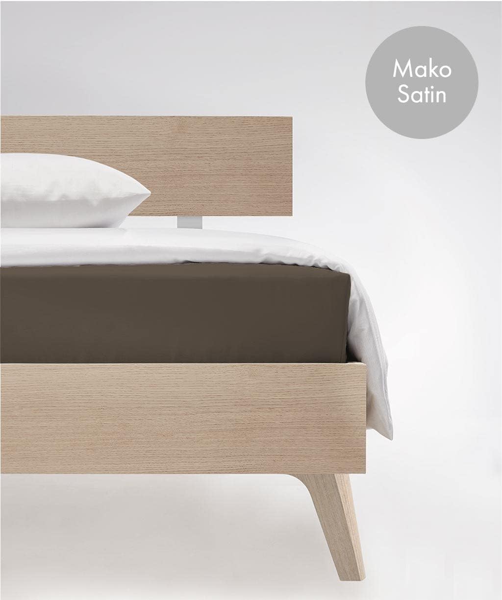 fleuresse L Uni-Colours-Bettlaken, Mako-Satin, Espresso, 160 x 260