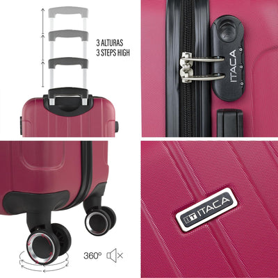 ITACA - Reisekoffer der Firma, Set mit 4 Rädern – Set Travel Cases ABS – Set Sturdy and Light Travel