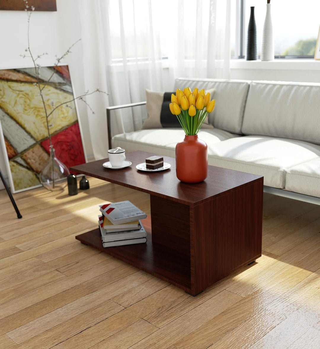 AKORD Couchtisch Holz | Margo 90x45x50cm | Schrank für Wohnzimmer | Schlafzimmer Schrank | Minimalis