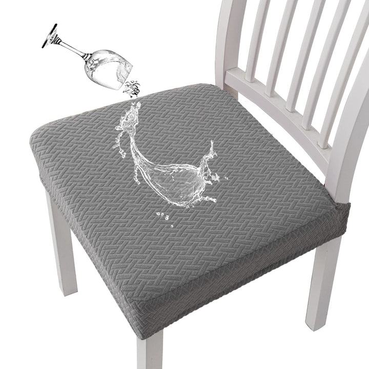 KELUINA Diamantgitter Jacquard wasserdichte Stuhl Sitzbezüge für Esszimmer Stretch Stuhl Sitzkissen