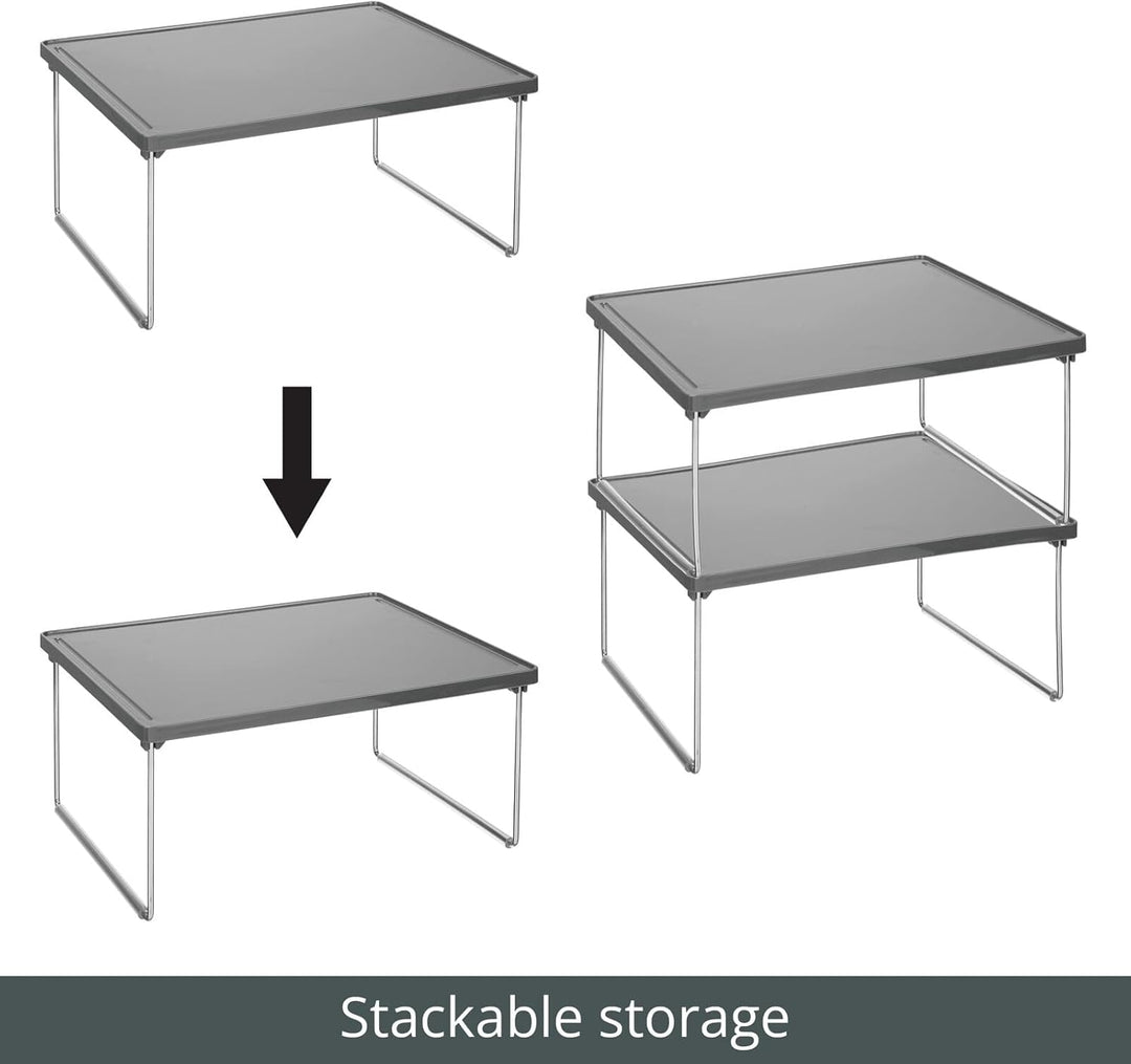 mDesign 4er-Set Regaleinsatz für Kleidung – Ablage aus Metall und Kunststoff für mehr Stauraum im Kl