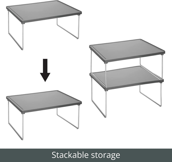 mDesign 4er-Set Regaleinsatz für Kleidung – Ablage aus Metall und Kunststoff für mehr Stauraum im Kl