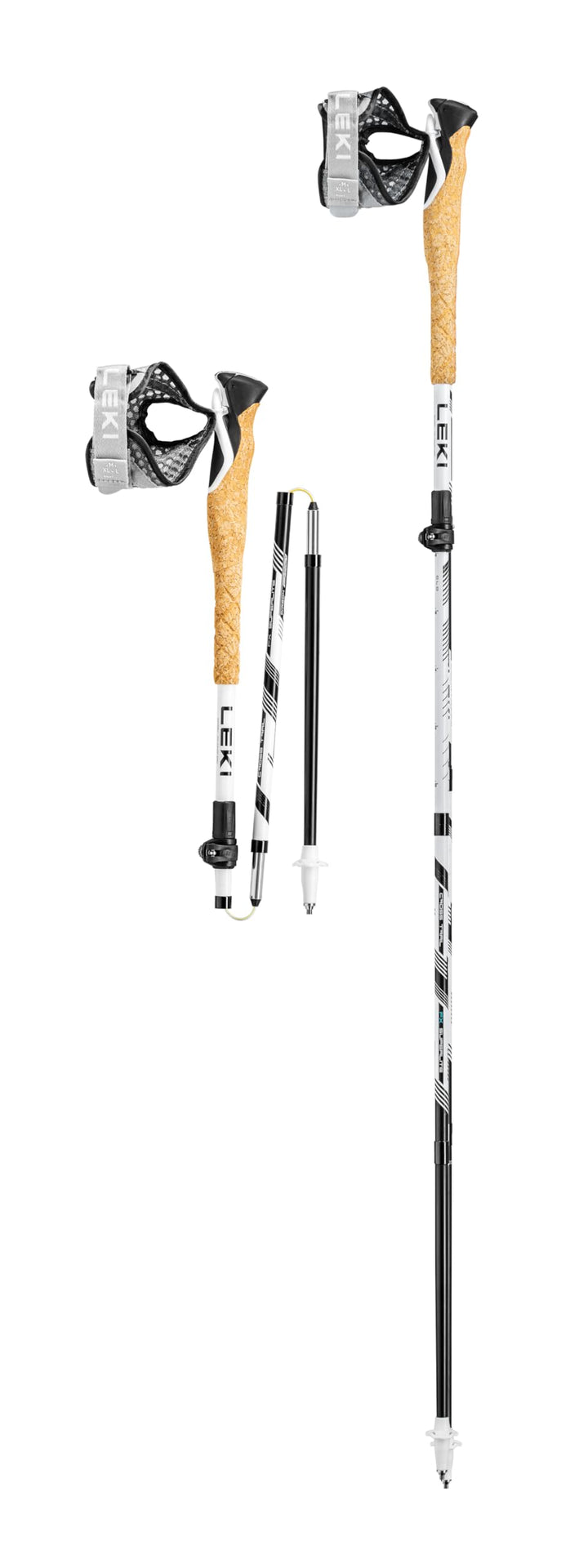 Leki Cross Trail FX Superlite compact Stöcke Taglia unica white-mint-black, Taglia unica white-mint-