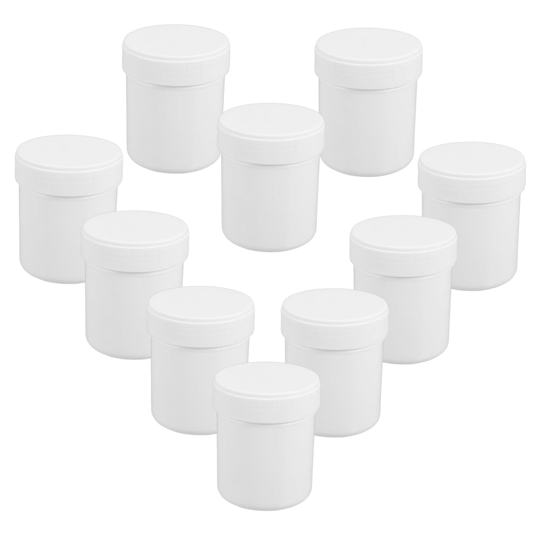 LIFKOME 10 Stück Luftdichter Aufbewahrungsbehälter aus Kunststoff 150ml Weiss Weithalsdose Wiederver