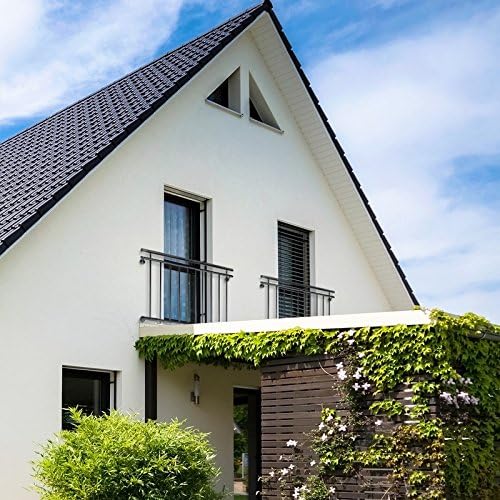ECD Germany Französischer Balkon 156 x 90 cm | mit 11 Füllstäben | Anthrazit | matt und rau | aus pu
