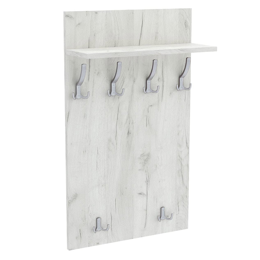 AKKE 90x60 | MAXI Garderobenpaneel Wandgarderobe Garderobe Wandpaneel Kleiderstange ALUMINIUM | WHIT