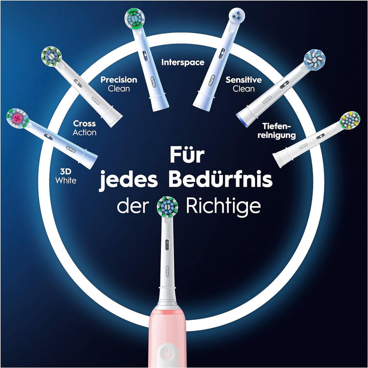 Oral-B Pro 3 3000 Cross Action, Batteriebetrieben, Pink New, New