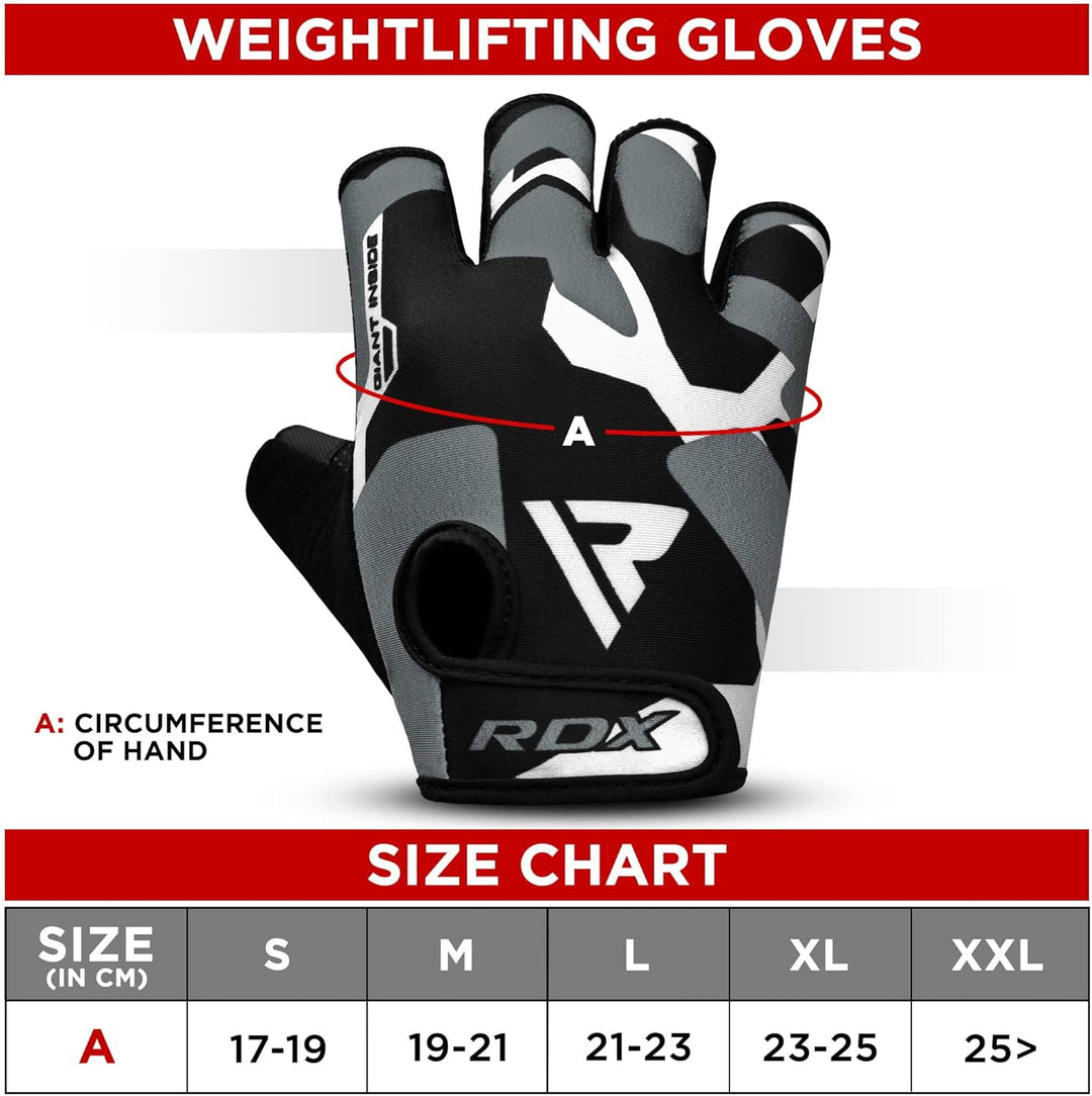 RDX Fitness Handschuhe Damen Herren, Gewichtheben Trainingshandschuhe Krafttraining, rutschfest Gym