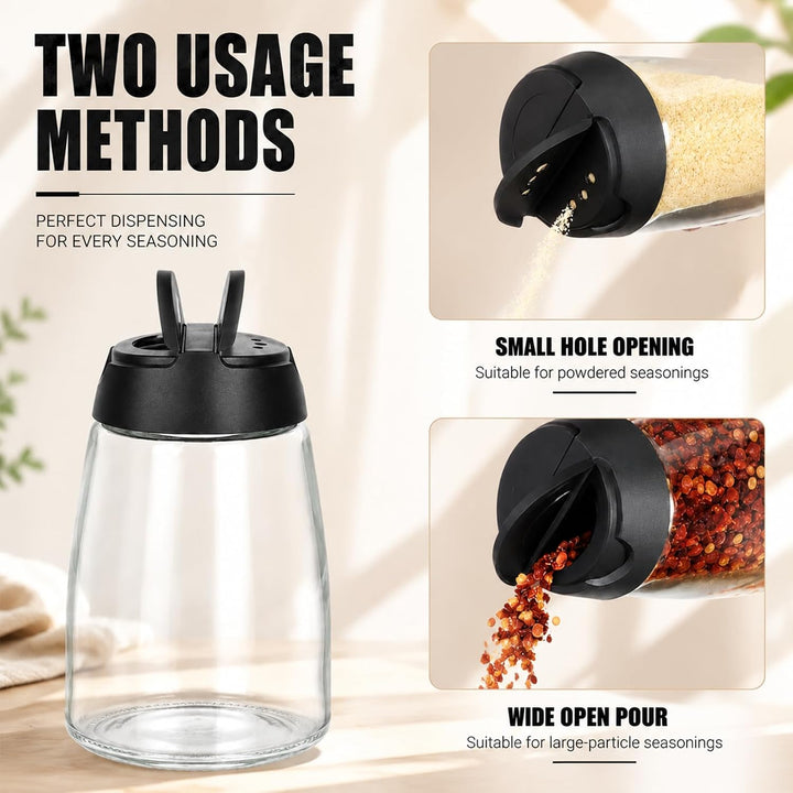 12 Set Gewürzgläser Glas, 150ml Kleine Gewürzdosen mit Doppeldeckel