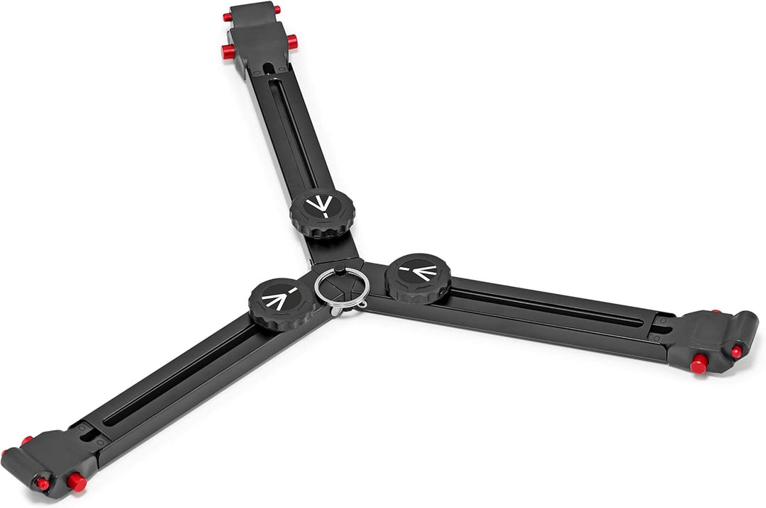 Manfrotto Doppelrohr-Videostativ aus Carbon mit Mittelspinne und 100/75 mm Halbschale