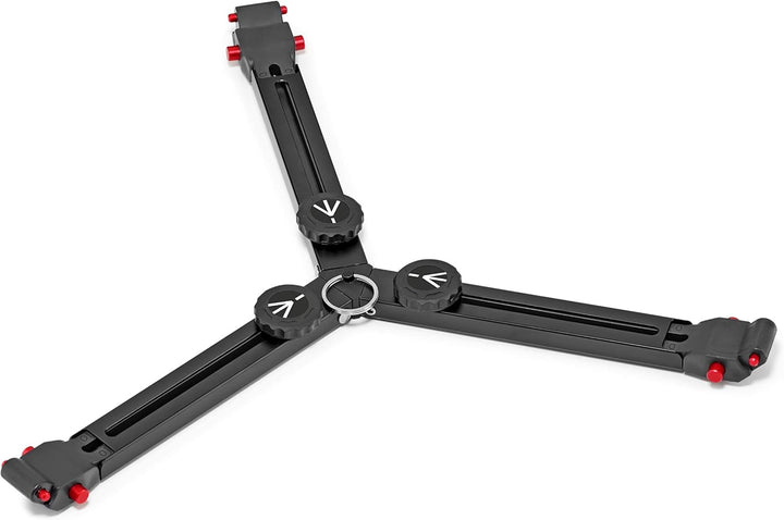 Manfrotto Doppelrohr-Videostativ aus Carbon mit Mittelspinne und 100/75 mm Halbschale