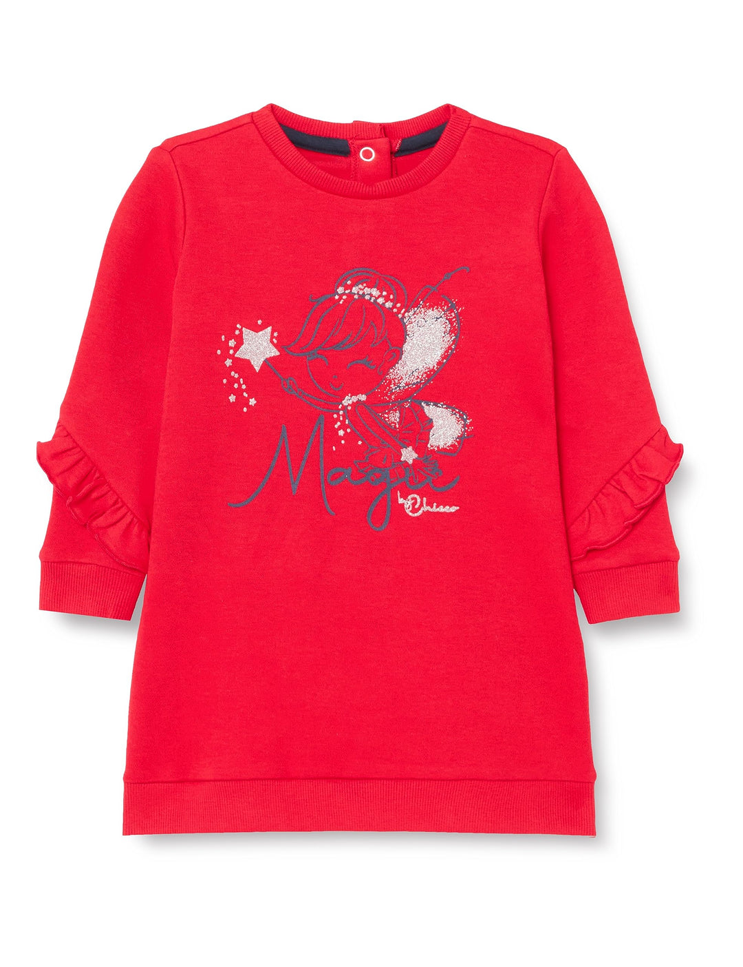 Chicco Baby-Mädchen Langen Ärmeln Lässiges Kleid 18 Monate Rot, 18 Monate Rot