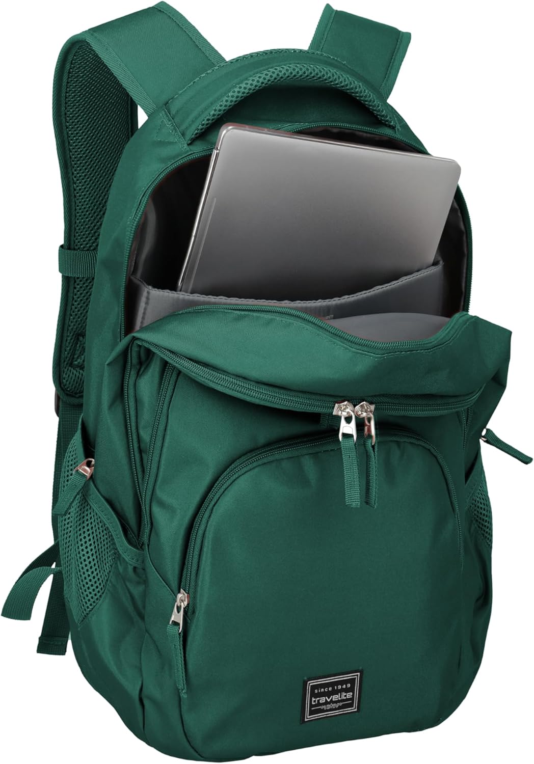 Travelite Handgepäck Rucksack, Laptop Rucksack 15,6 Zoll, BASICS, Daypack, Tagesrucksack mit vielen