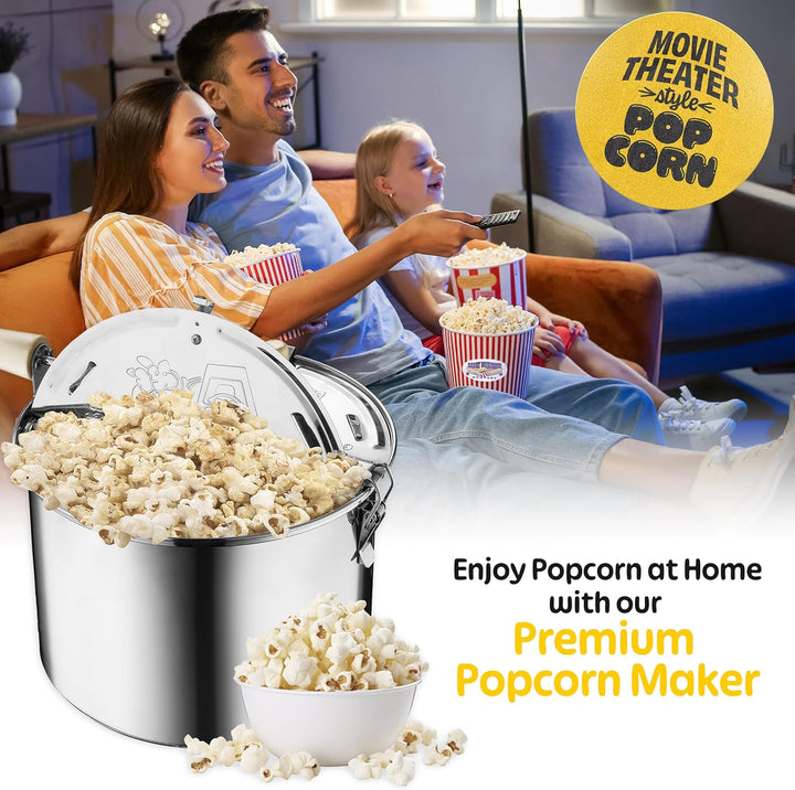 Great Northern Popcorn Original Edelstahl Herdplatte 6–1/2-quart Popcorn Popper
