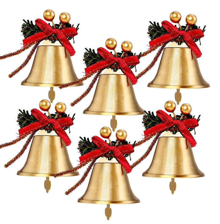 Weihnachtsglocke Anhänger, 6 Stück Weihnachtsbaum Glocken, Glöckchen Vintage, Weihnachtsdeko zum Auf