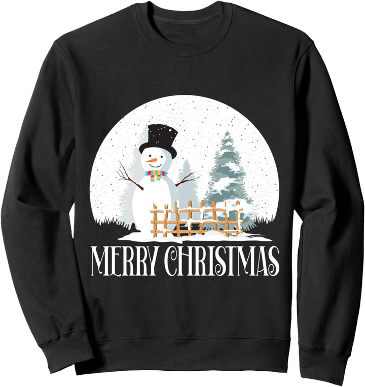 Schneemann Tannenbaum Weihnachtsoutfit Familie Weihnachten Sweatshirt