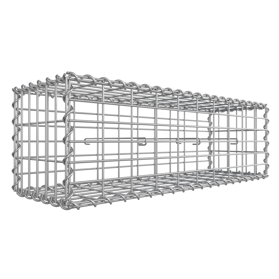SONGMICS Gabionenkorb, Metall-Steinkorb mit 5 x 10 cm Maschenweite für Mauersteine, verzinkt, Steing