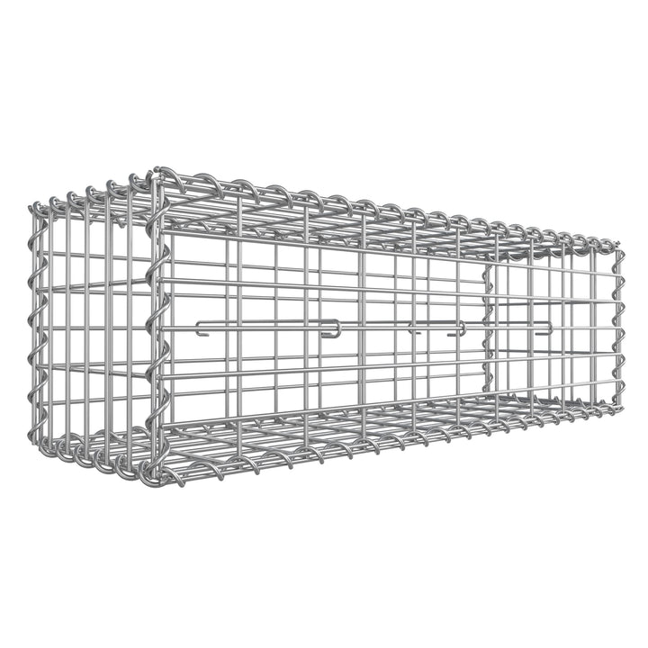 SONGMICS Gabionenkorb, Metall-Steinkorb mit 5 x 10 cm Maschenweite für Mauersteine, verzinkt, Steing