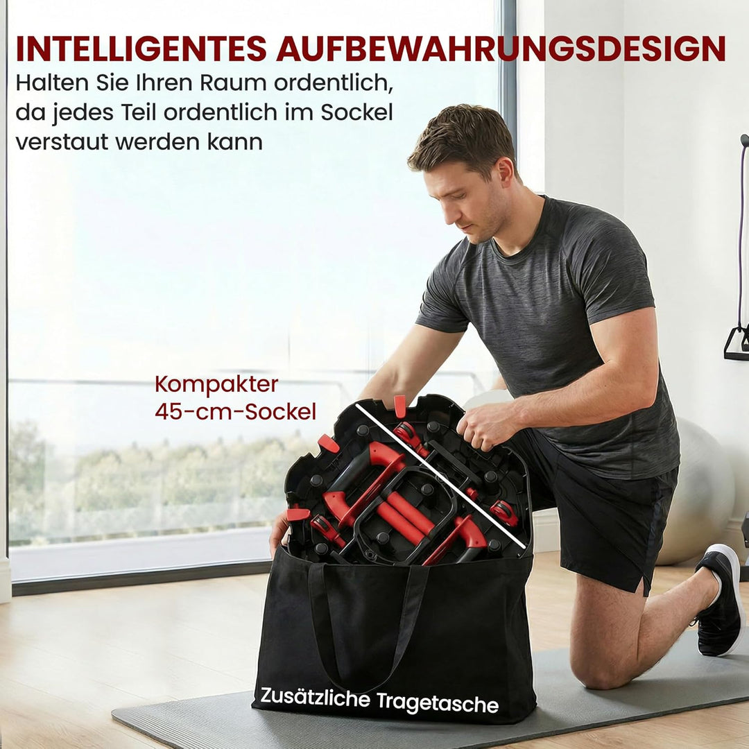 SPORTNOW Liegestützbrett 7-in-1 Verstellbares Push Up Board mit Widerstandsbändern Rollen Türanker,