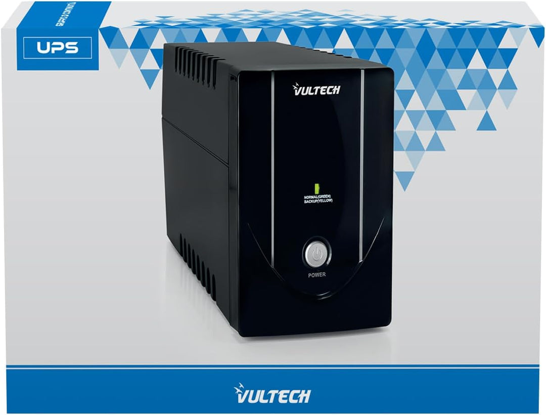 VulTech UPS650VA-LITE Kontinuitätsgruppe Offline, Schwarz Lite USV-Serie 650 VA | 360 Watt, Lite USV