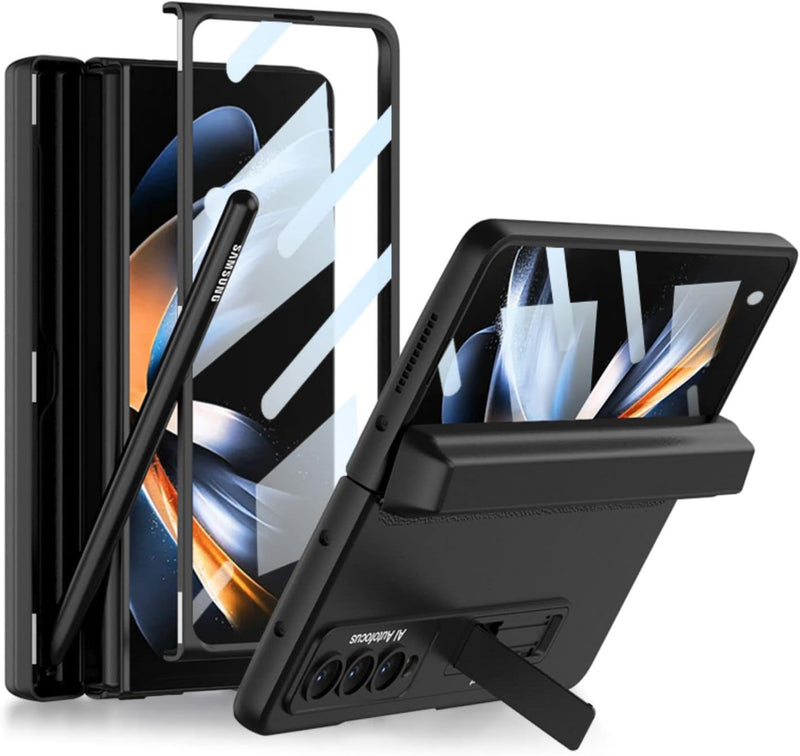 COQUE Galaxy Z Fold 4 Handyhülle mit Schutzfolie, aufklappbare All-Inclusive-Hülle mit Scharnier, ve