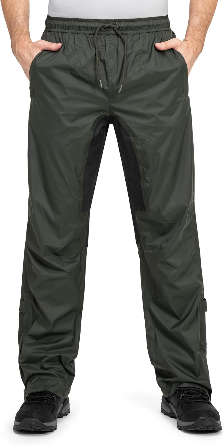 Höhenhorn Pluvia Herren Regenhose wasserdichte Atmungsaktive Outdoorhose mit Transportbeutel XL Grün