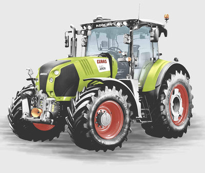 Dobnig Claas Mähdrescher Traktor Weiche Biber-Bettwäsche 135x200 cm