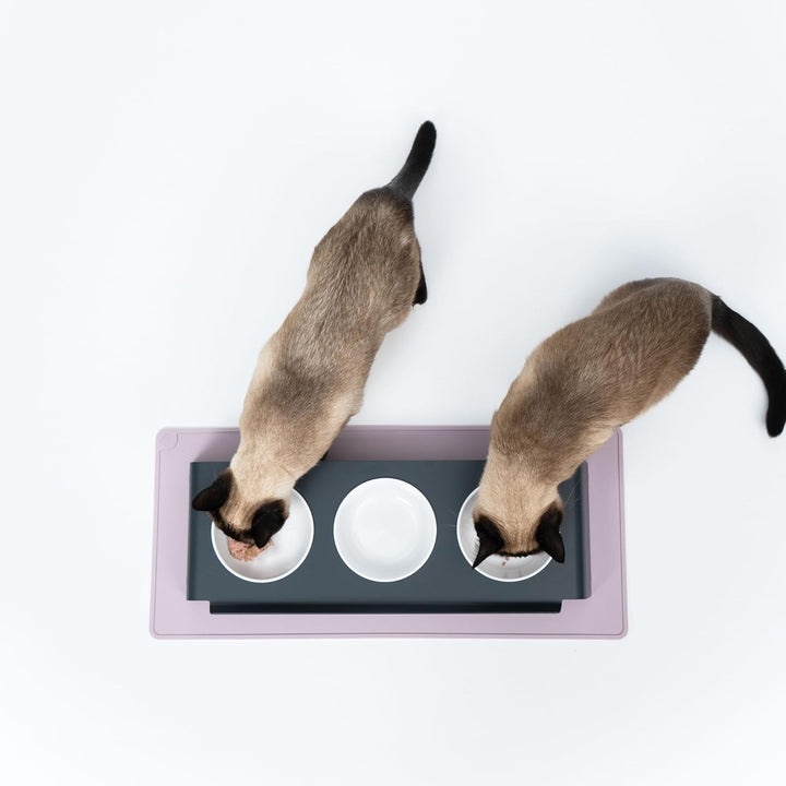 LucyBalu® Napfunterlage für Katzen | Katzenmatte für Wasser- & Futternapf | Silikonmatte als rutschf