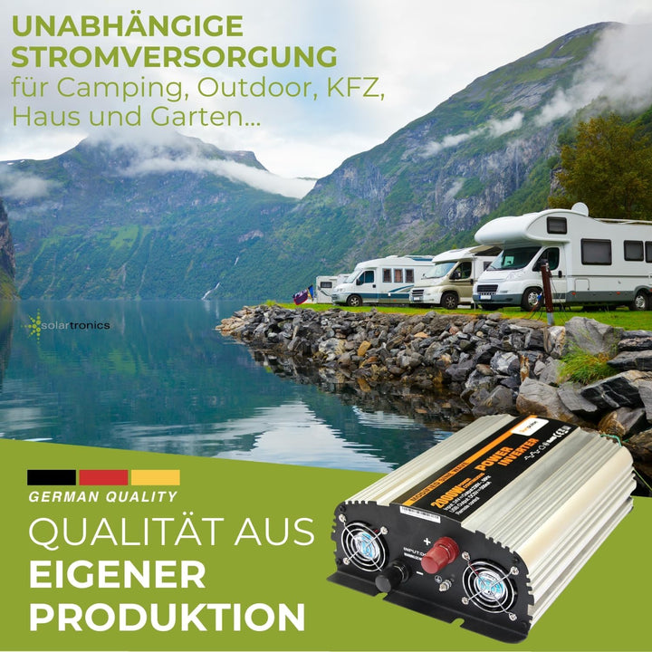 Spannungswandler NS 24V 2000 Watt Inverter Wechselrichter