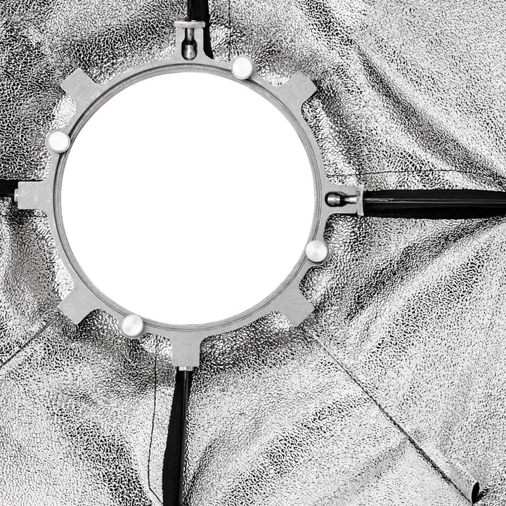 Walimex pro Softbox mit Gitter 60x60cm quadratisch I Inkl. 3cm Grid, Masken & Diffusor I Lichtformer