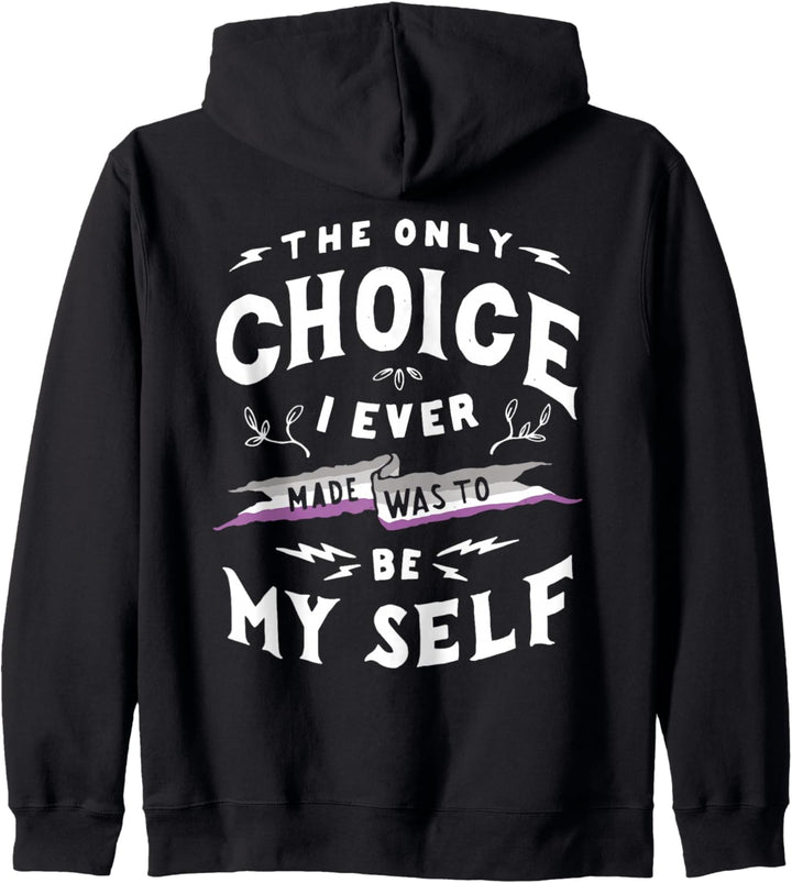 Only Choice To Be Myself Asexual LGBT Ace Pride Flag Kapuzenjacke