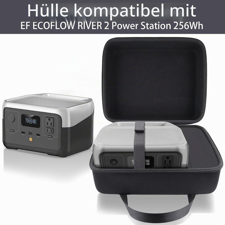 co2CREA Hart Reise Schutz Hülle Etui Tasche für EF ECOFLOW Tragbare Powerstation River 2 256Wh LiFeP
