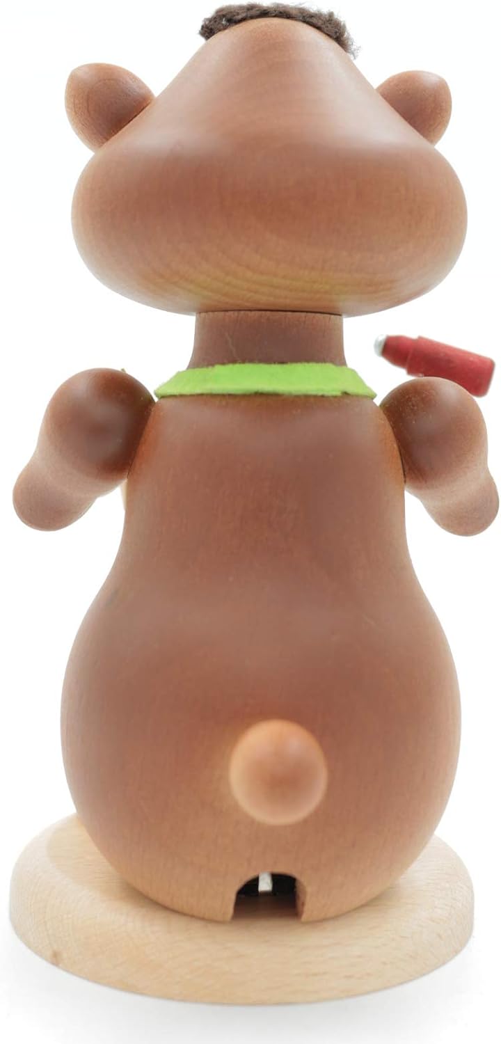 Kuhnert - Erzgebirgische Holzkunst Räuchermann Räucherfigur Hamster 18cm - Friseur, Friseur