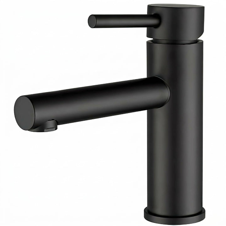 VALAZ Wasserhahn Bad Schwarz Matt | Einhebelmischer Waschbecken, Warm und Kaltwassermischer, Wassers