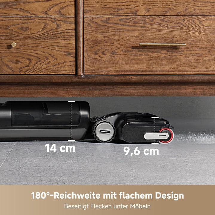 dreame H12 Pro FlexReach Nass- und Trockensauger, Flaches 180°-Design, Trocknung in 5 Minuten, 18.00