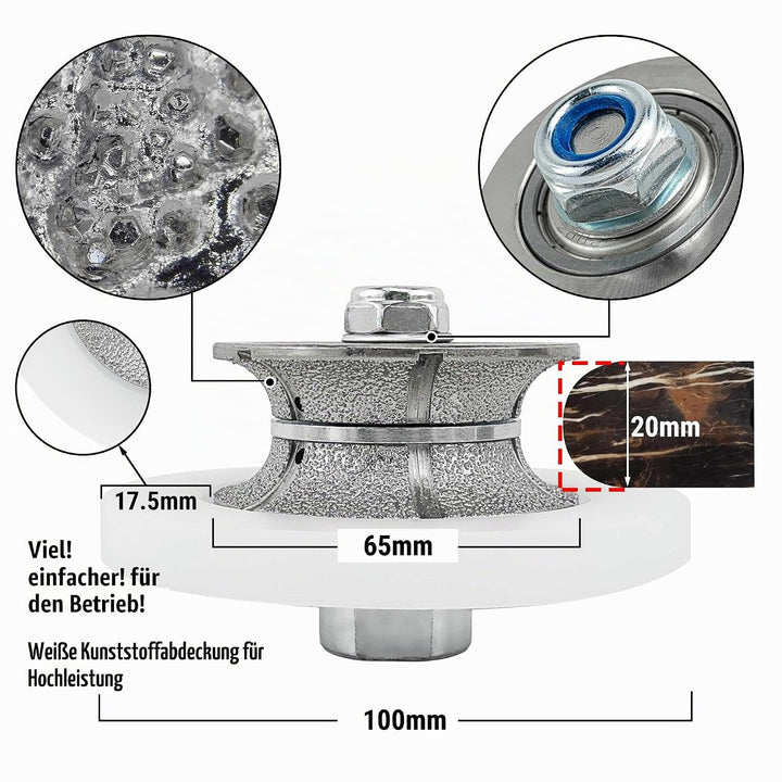 NBB Diamant-Profilscheibe Diamantfräser Fräsbohrer Trenn Reibahle Profilierungs-Bit für Porzellan Fl